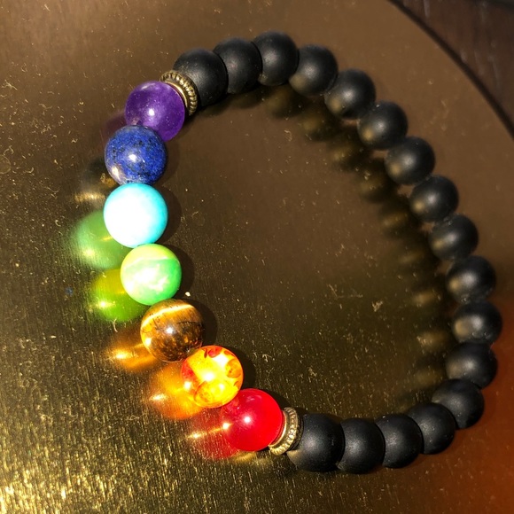 7 Chakra Lava Healing bracelet - Picture 2 of 2